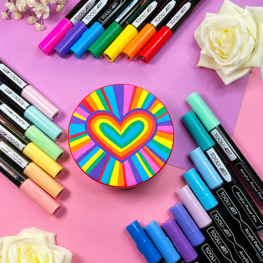 COLORFUL HEART COASTER