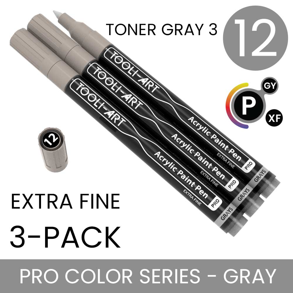 PRO COLOR SERIES - GRAY - EXTRA-FINE: 3-Pack, Your Choice of Any 1 Color
