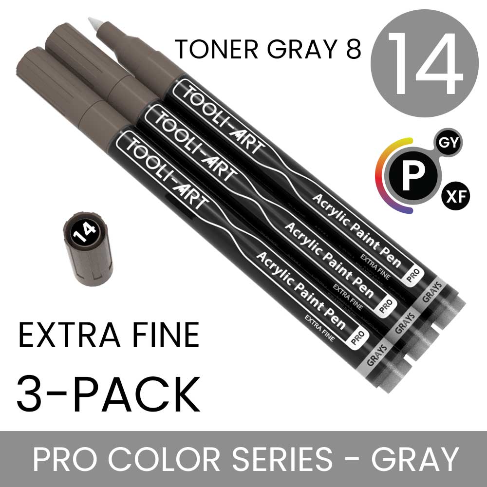 PRO COLOR SERIES - GRAY - EXTRA-FINE: 3-Pack, Your Choice of Any 1 Color