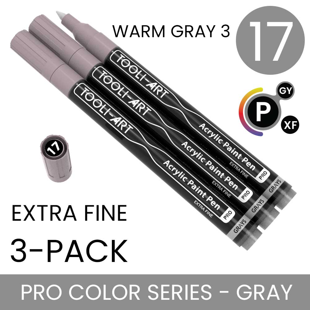 PRO COLOR SERIES - GRAY - EXTRA-FINE: 3-Pack, Your Choice of Any 1 Color