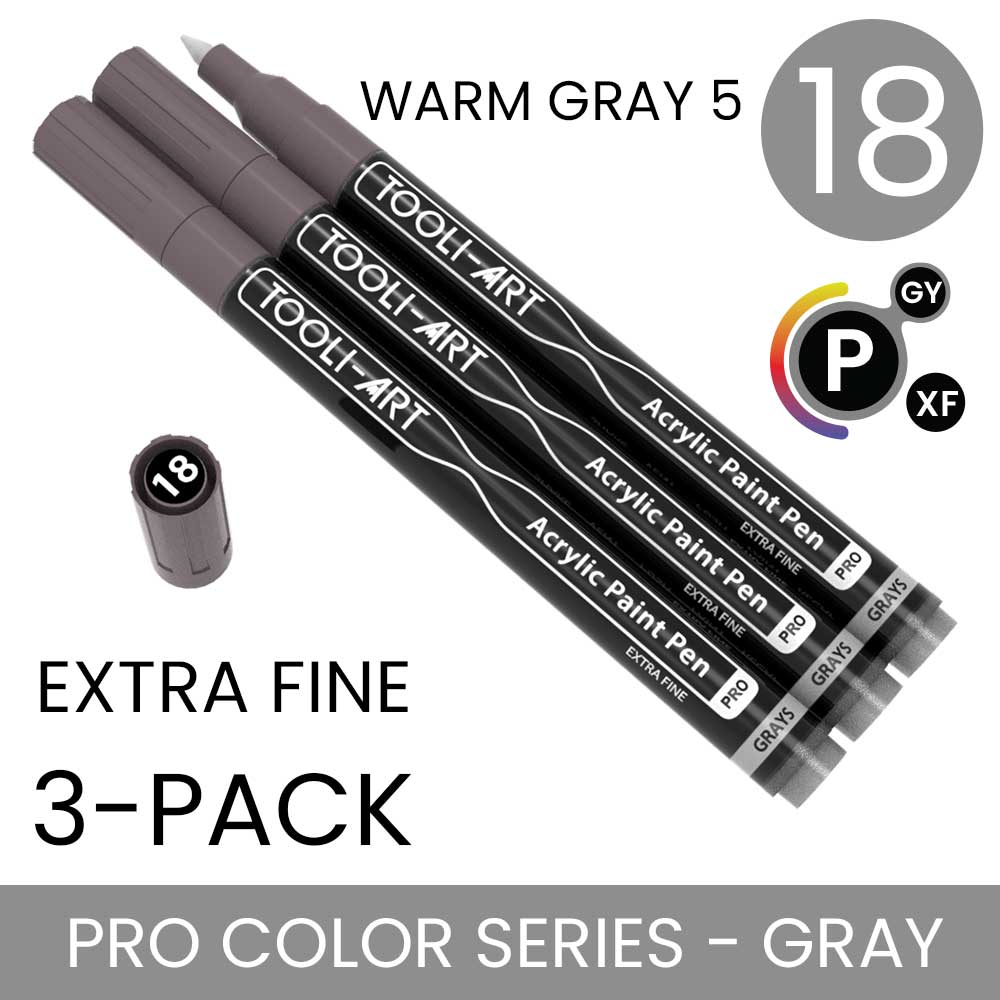 PRO COLOR SERIES - GRAY - EXTRA-FINE: 3-Pack, Your Choice of Any 1 Color