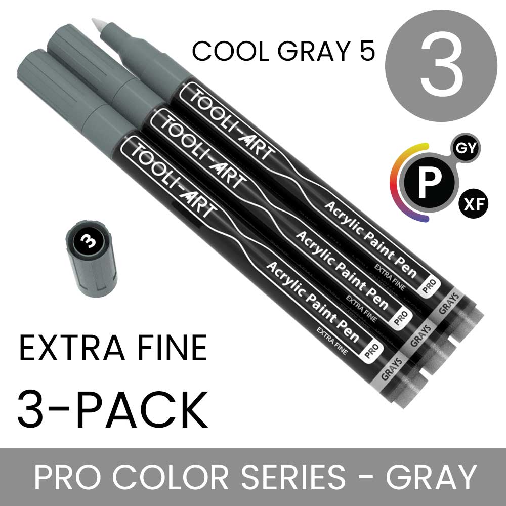 PRO COLOR SERIES - GRAY - EXTRA-FINE: 3-Pack, Your Choice of Any 1 Color