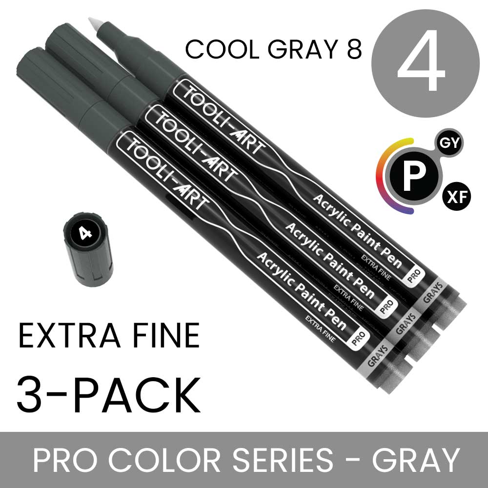 PRO COLOR SERIES - GRAY - EXTRA-FINE: 3-Pack, Your Choice of Any 1 Color