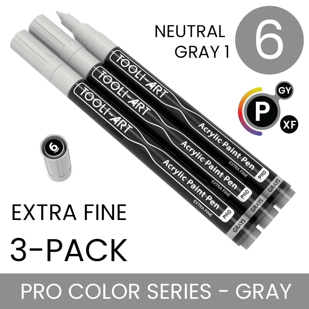 PRO COLOR SERIES - GRAY - EXTRA-FINE: 3-Pack, Your Choice of Any 1 Color