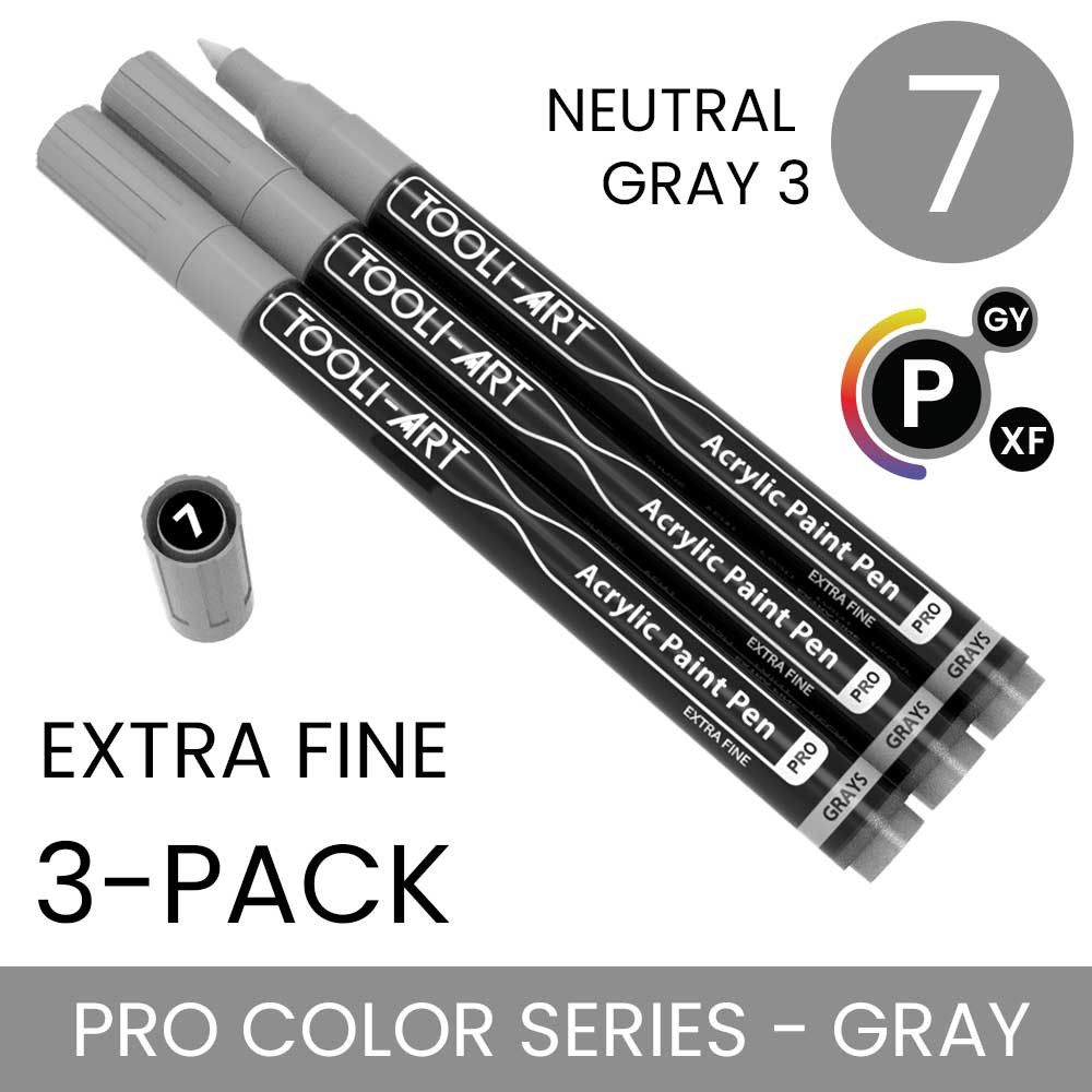 PRO COLOR SERIES - GRAY - EXTRA-FINE: 3-Pack, Your Choice of Any 1 Color