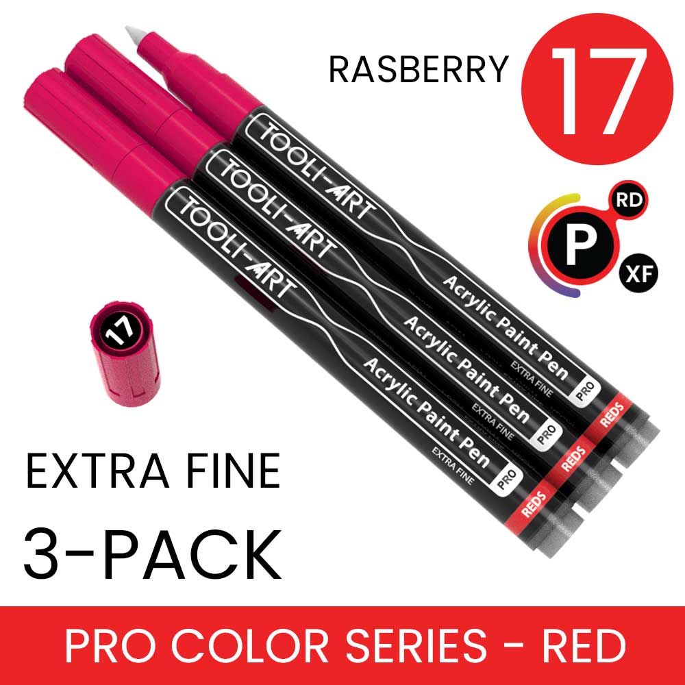 PRO COLOR SERIES - RED - EXTRA-FINE: 3-Pack, Your Choice of Any 1 Color
