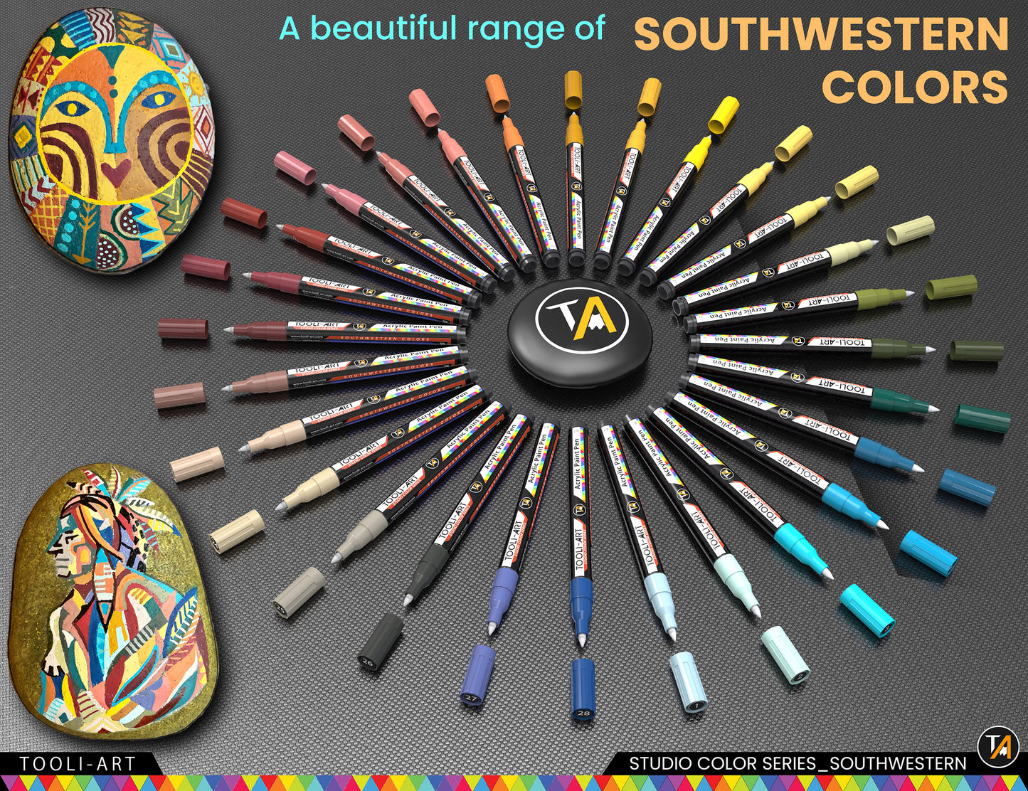 28 Southwestern Colors Acrylic Paint Pens Markers Set 0.7mm Extra Fine