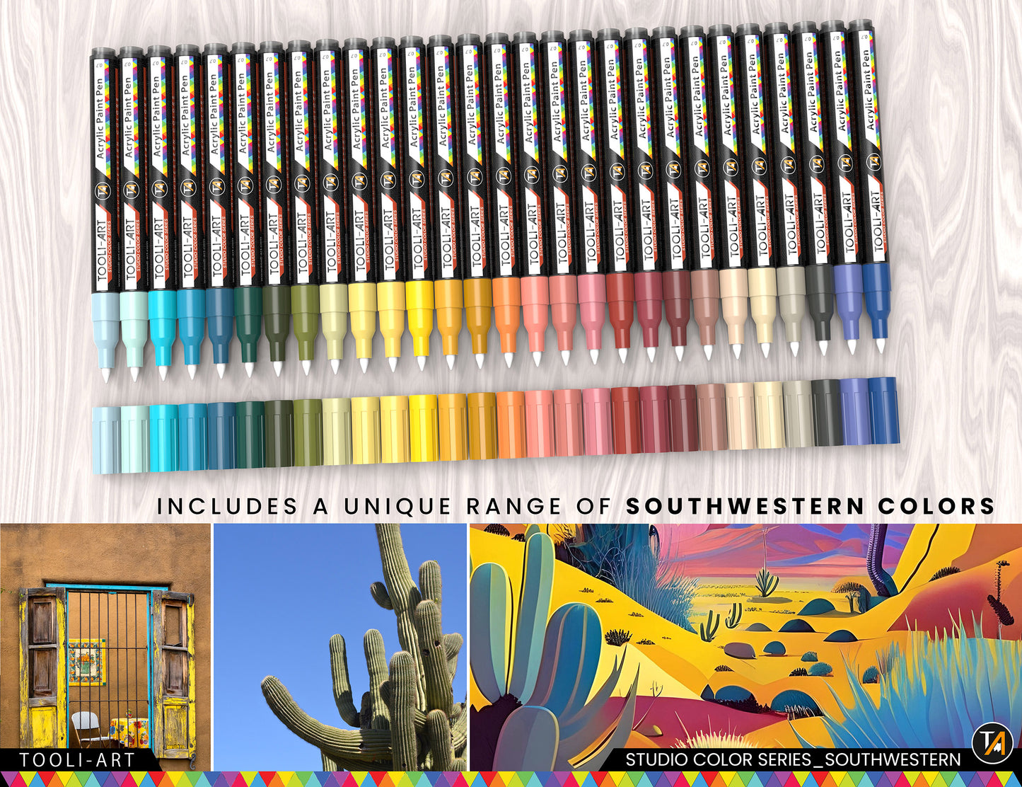 28 Southwestern Colors Acrylic Paint Pens Markers Set 0.7mm Extra Fine