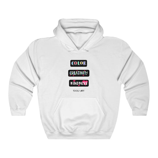 Tooli-Art Unisex Heavy Blend™ Hooded Sweatshirt - COLOR CREATIVITY KINDNESS
