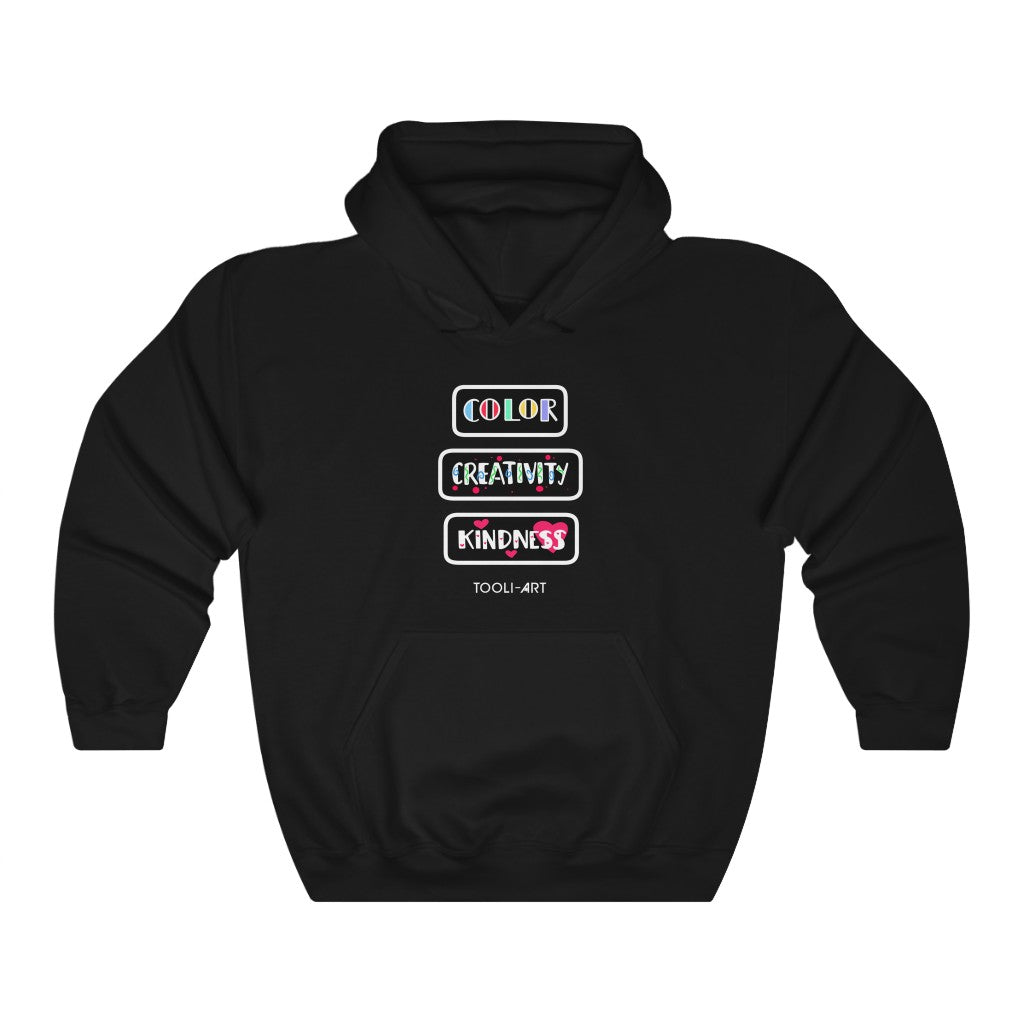 Tooli-Art Unisex Heavy Blend™ Hooded Sweatshirt - COLOR CREATIVITY KINDNESS