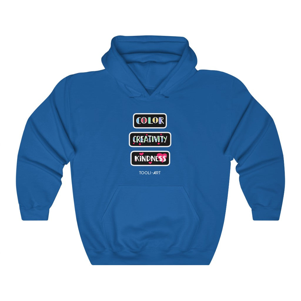 Tooli-Art Unisex Heavy Blend™ Hooded Sweatshirt - COLOR CREATIVITY KINDNESS