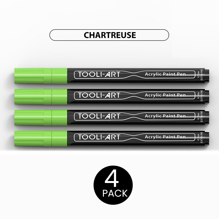 Acrylic Paint Pens 0.7mm EXTRA-FINE Tip: 4-Pack, Your Choice of Any 1 Color