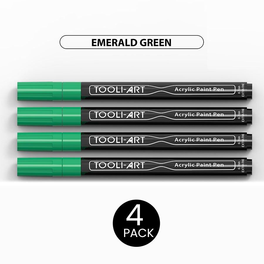 Acrylic Paint Pens 0.7mm EXTRA-FINE Tip: 4-Pack, Your Choice of Any 1 Color