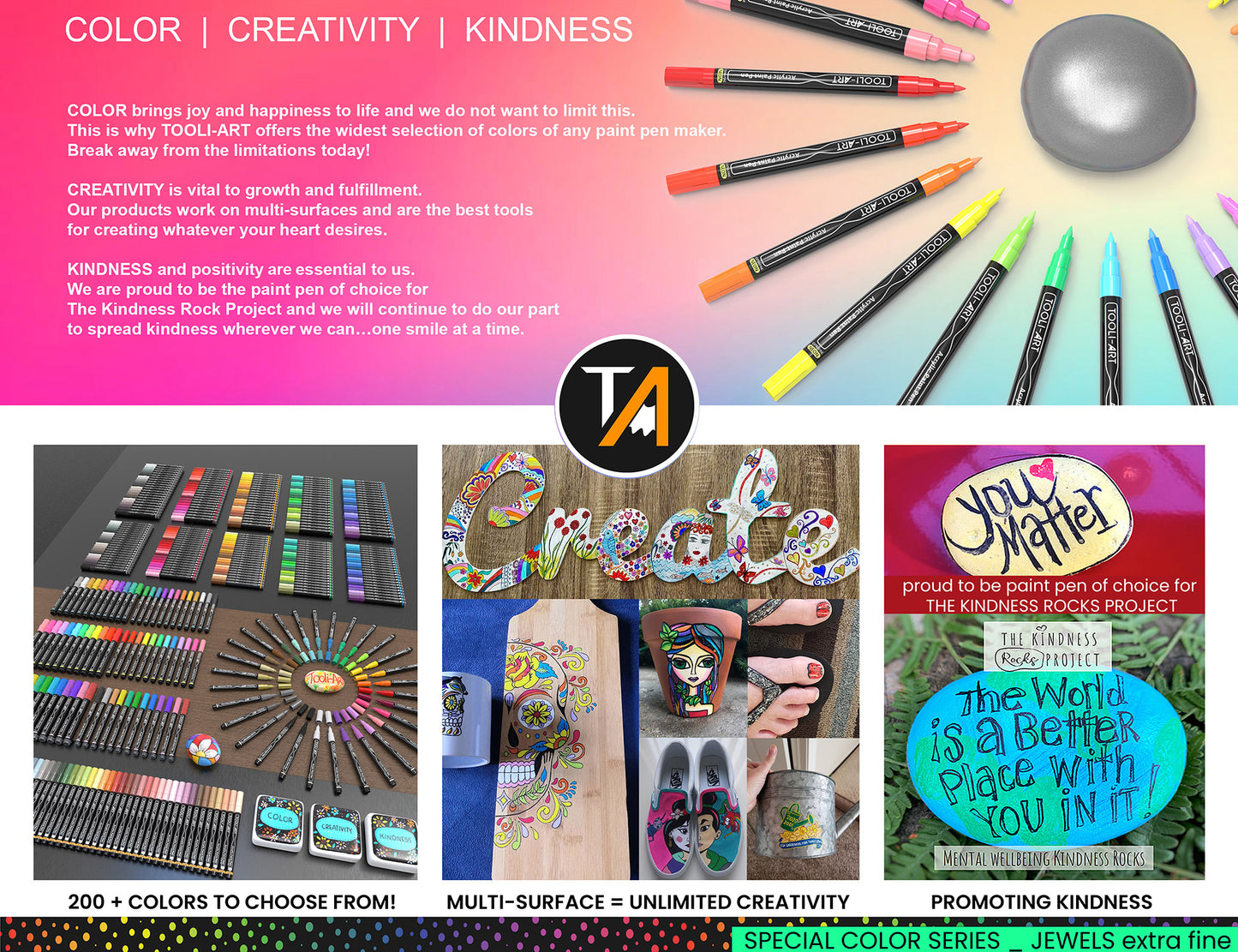 24 Jewel Dark Tones Acrylic Paint Pens Special Color Series Markers Set (0.7mm EXTRA FINE)