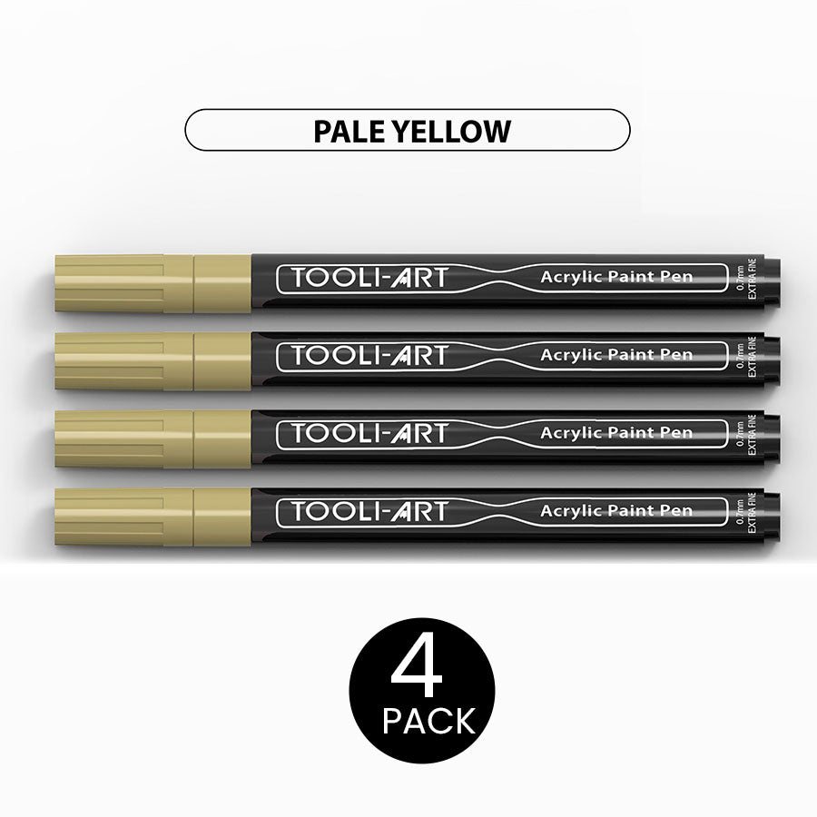 Acrylic Paint Pens 0.7mm EXTRA-FINE Tip: 4-Pack, Your Choice of Any 1 Color