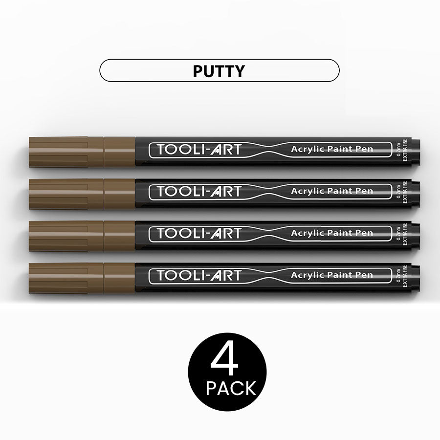 Acrylic Paint Pens 0.7mm EXTRA-FINE Tip: 4-Pack, Your Choice of Any 1 Color