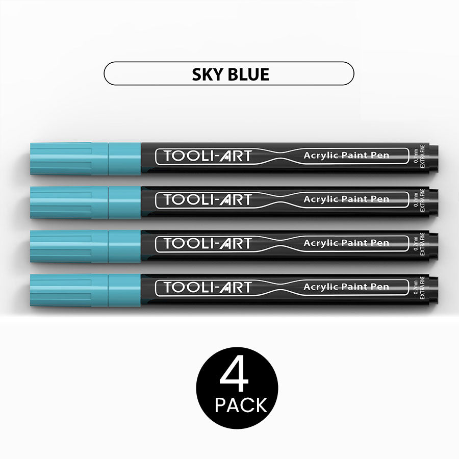 Acrylic Paint Pens 0.7mm EXTRA-FINE Tip: 4-Pack, Your Choice of Any 1 Color