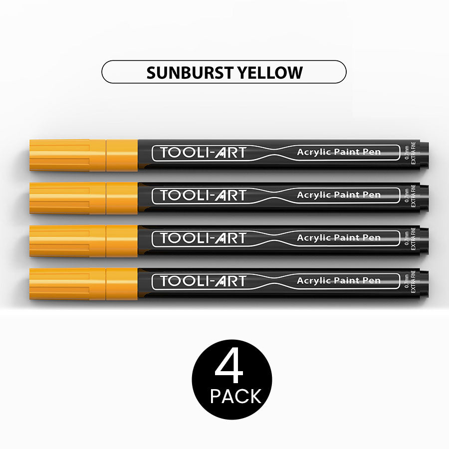 Acrylic Paint Pens 0.7mm EXTRA-FINE Tip: 4-Pack, Your Choice of Any 1 Color