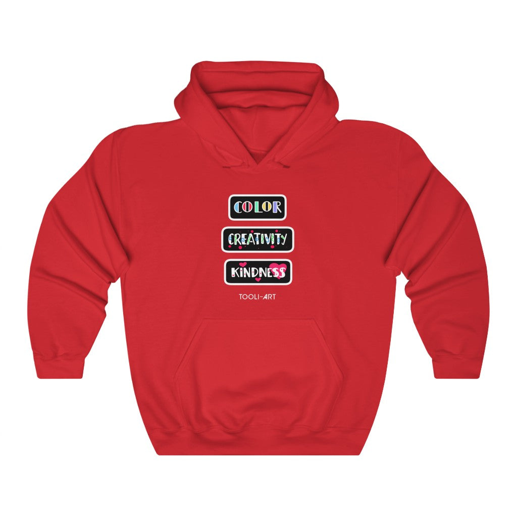 Tooli-Art Unisex Heavy Blend™ Hooded Sweatshirt - COLOR CREATIVITY KINDNESS