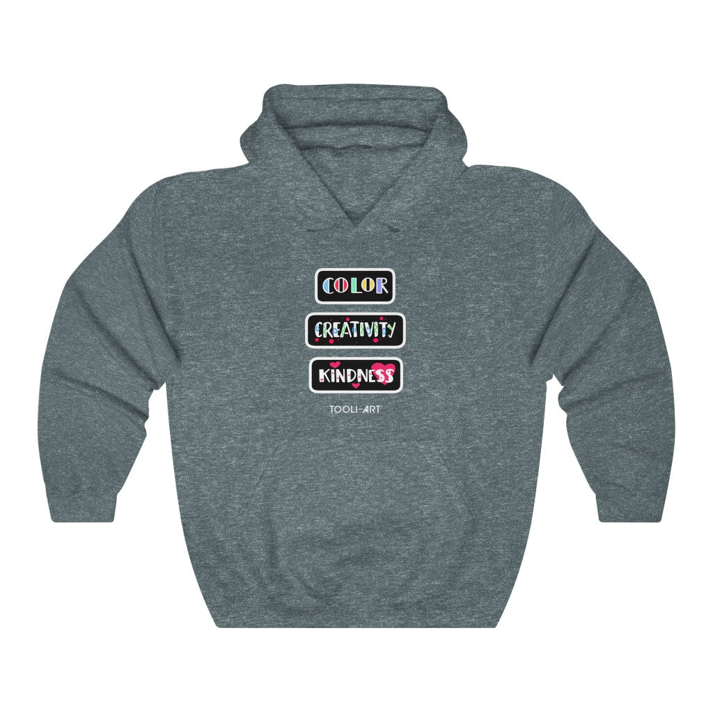 Tooli-Art Unisex Heavy Blend™ Hooded Sweatshirt - COLOR CREATIVITY KINDNESS