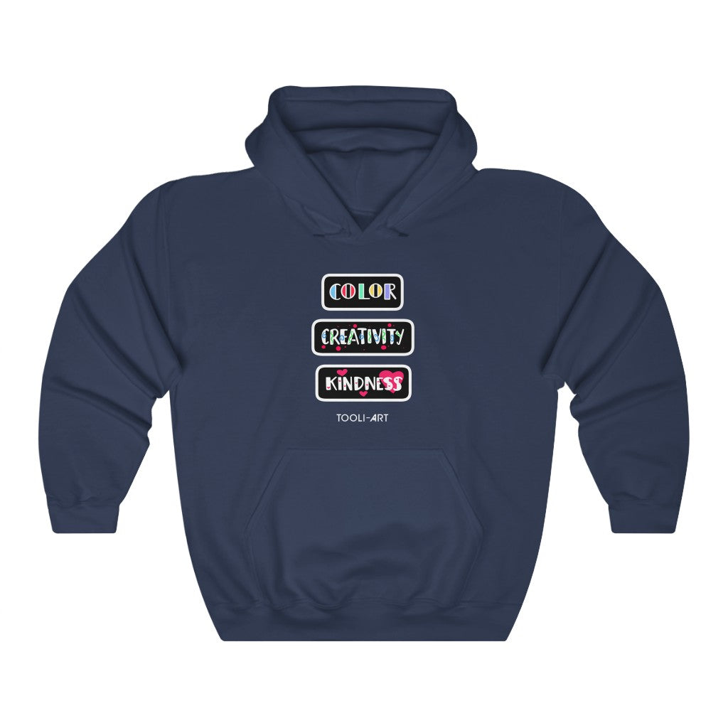 Tooli-Art Unisex Heavy Blend™ Hooded Sweatshirt - COLOR CREATIVITY KINDNESS