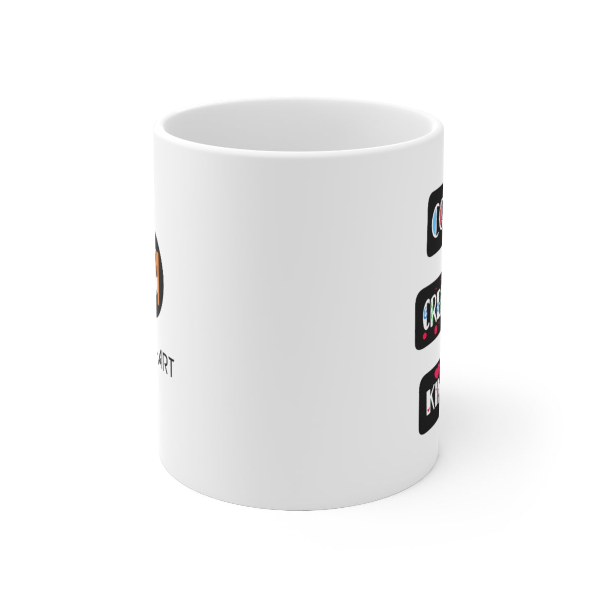 TOOLI-ART Ceramic Mug 11oz - COLOR CREATIVITY KINDNESS