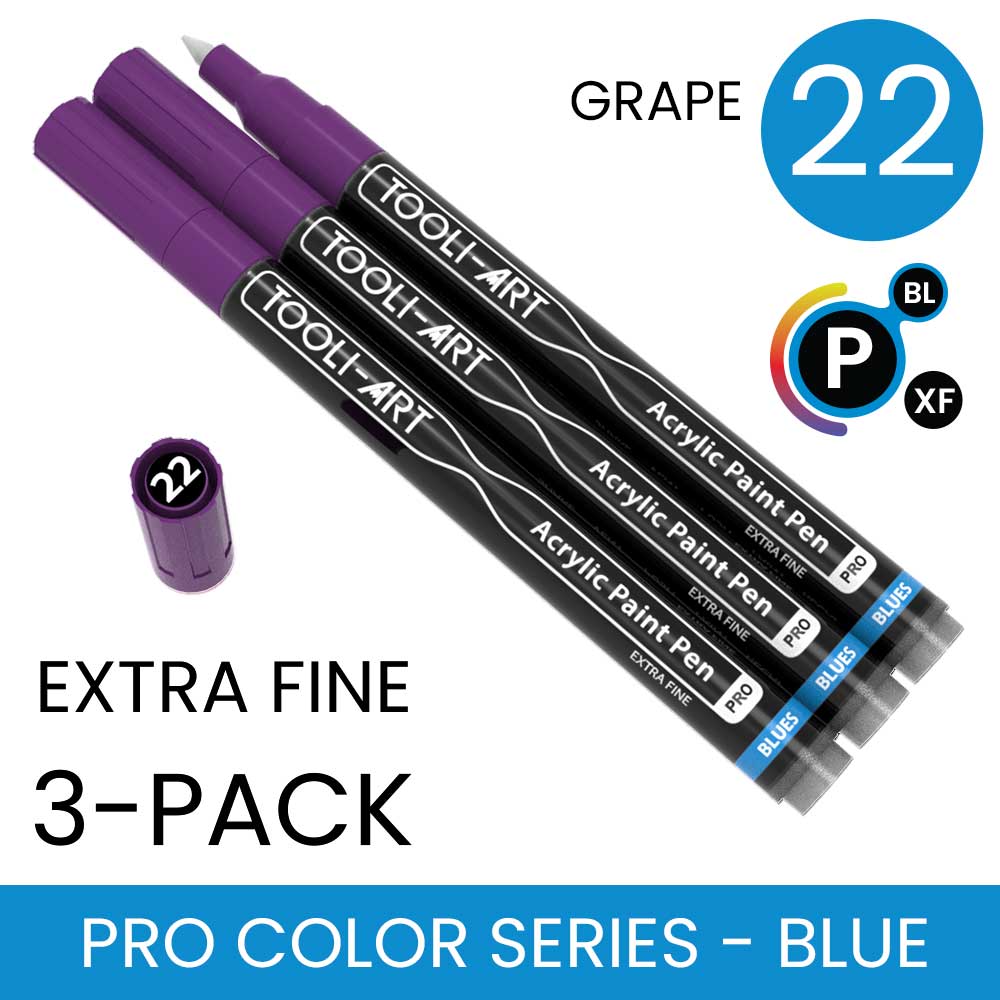 PRO COLOR SERIES - BLUE - EXTRA-FINE: 3-Pack, Your Choice of Any 1 Color