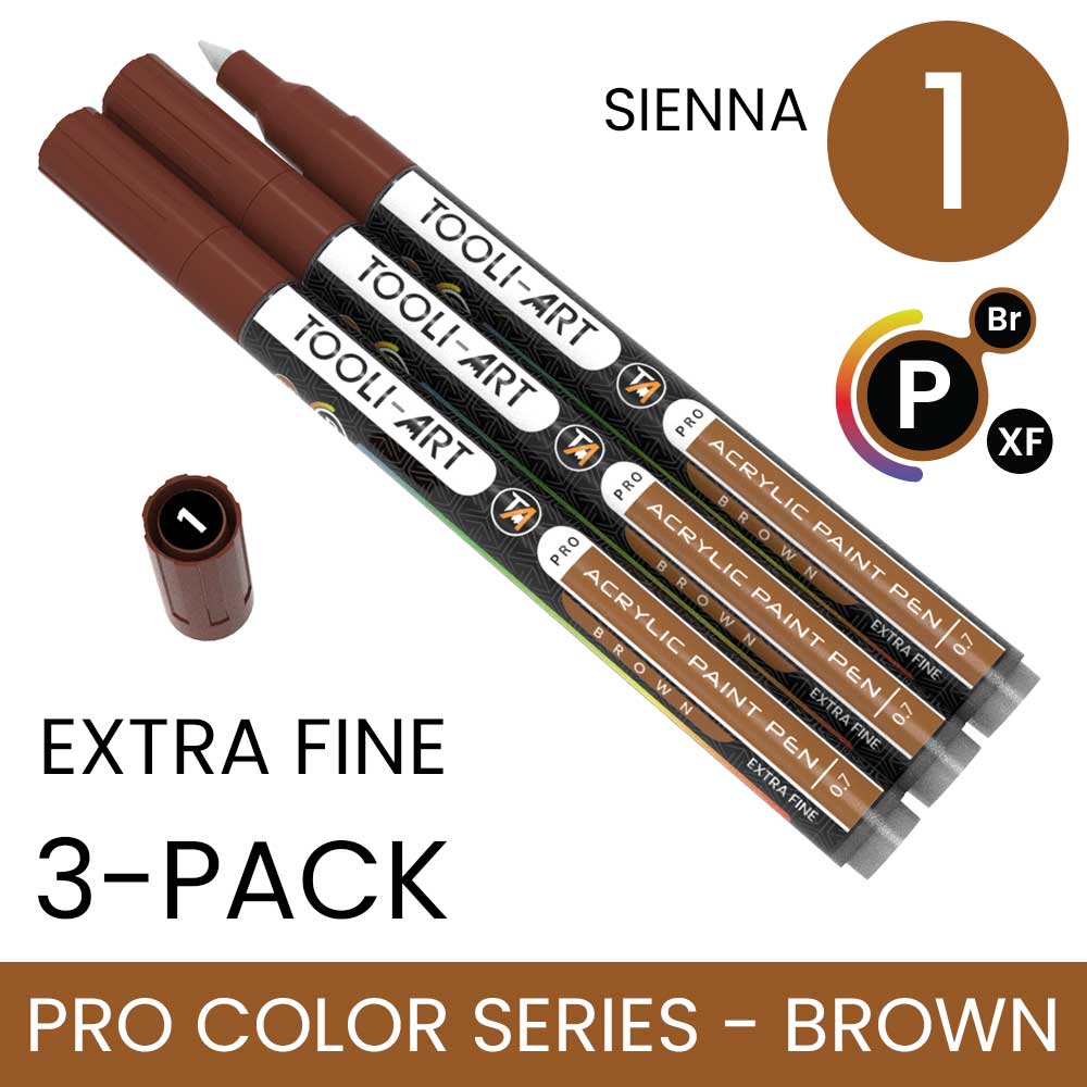 PRO COLOR SERIES - BROWN - EXTRA-FINE: 3-Pack, Your Choice of Any 1 Color