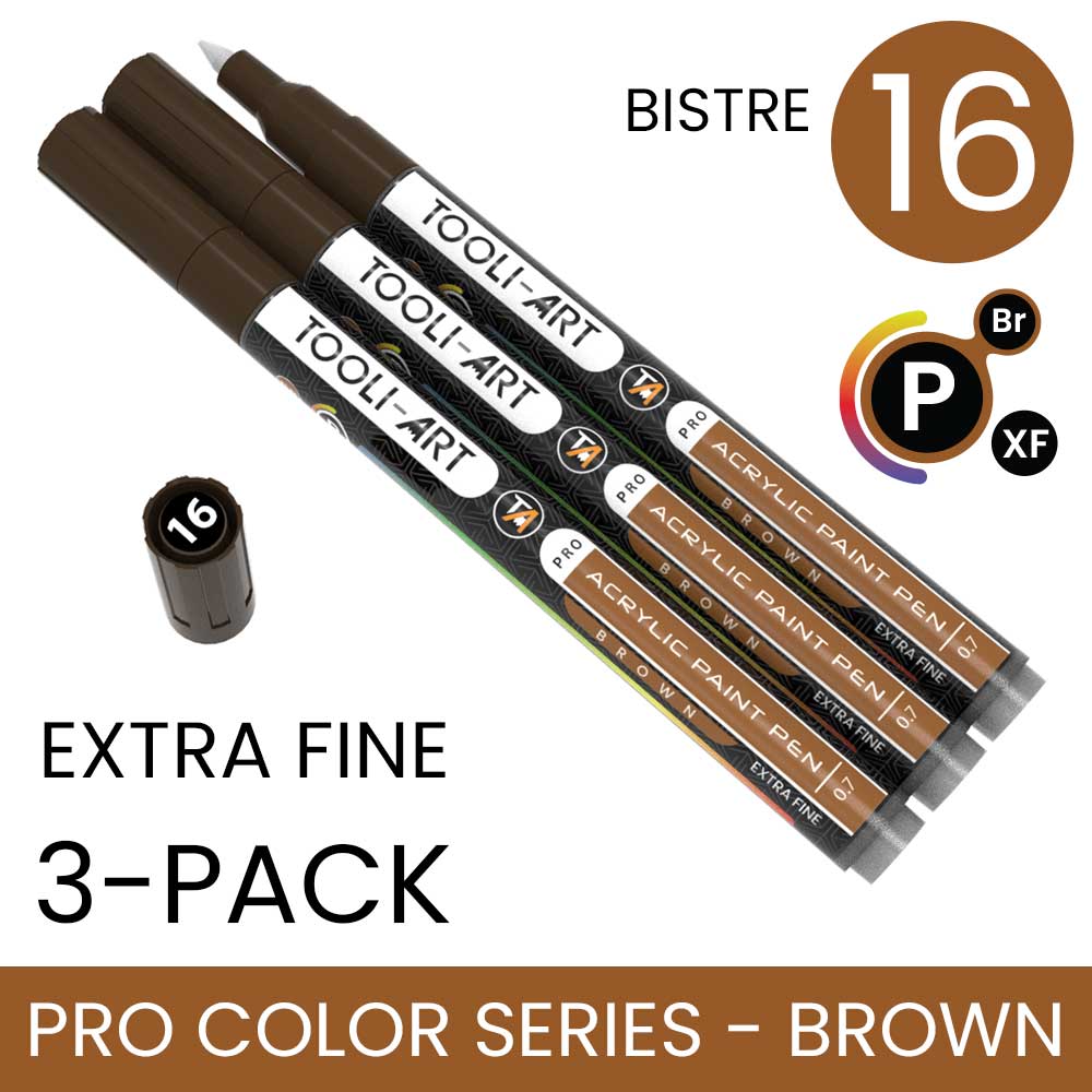 PRO COLOR SERIES - BROWN - EXTRA-FINE: 3-Pack, Your Choice of Any 1 Color