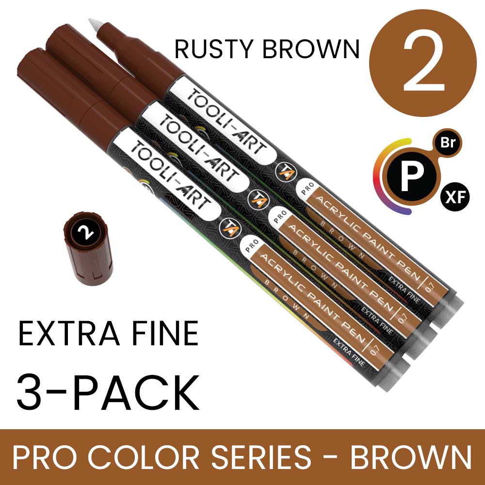 PRO COLOR SERIES - BROWN - EXTRA-FINE: 3-Pack, Your Choice of Any 1 Color