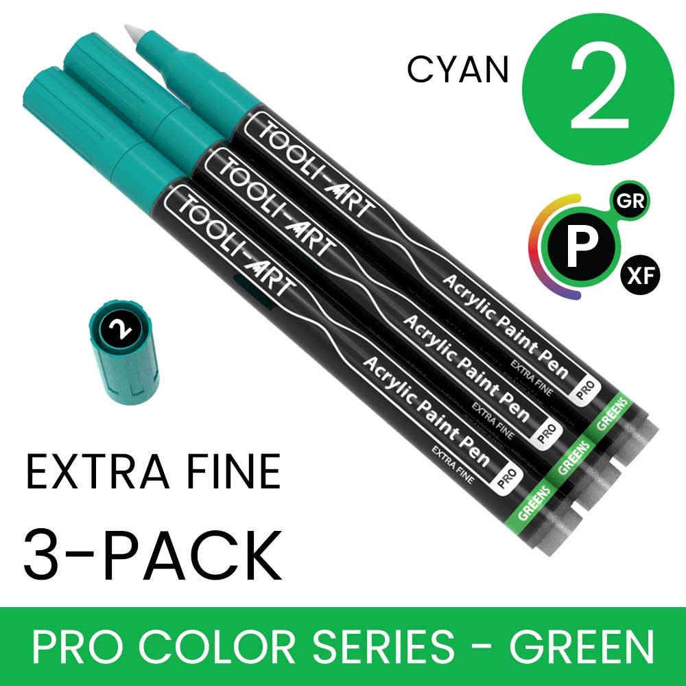 PRO COLOR SERIES - GREEN - EXTRA-FINE: 3-Pack, Your Choice of Any 1 Color