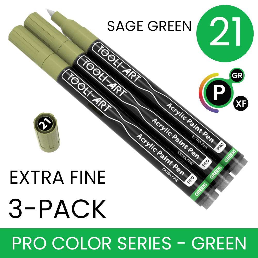 PRO COLOR SERIES - GREEN - EXTRA-FINE: 3-Pack, Your Choice of Any 1 Color