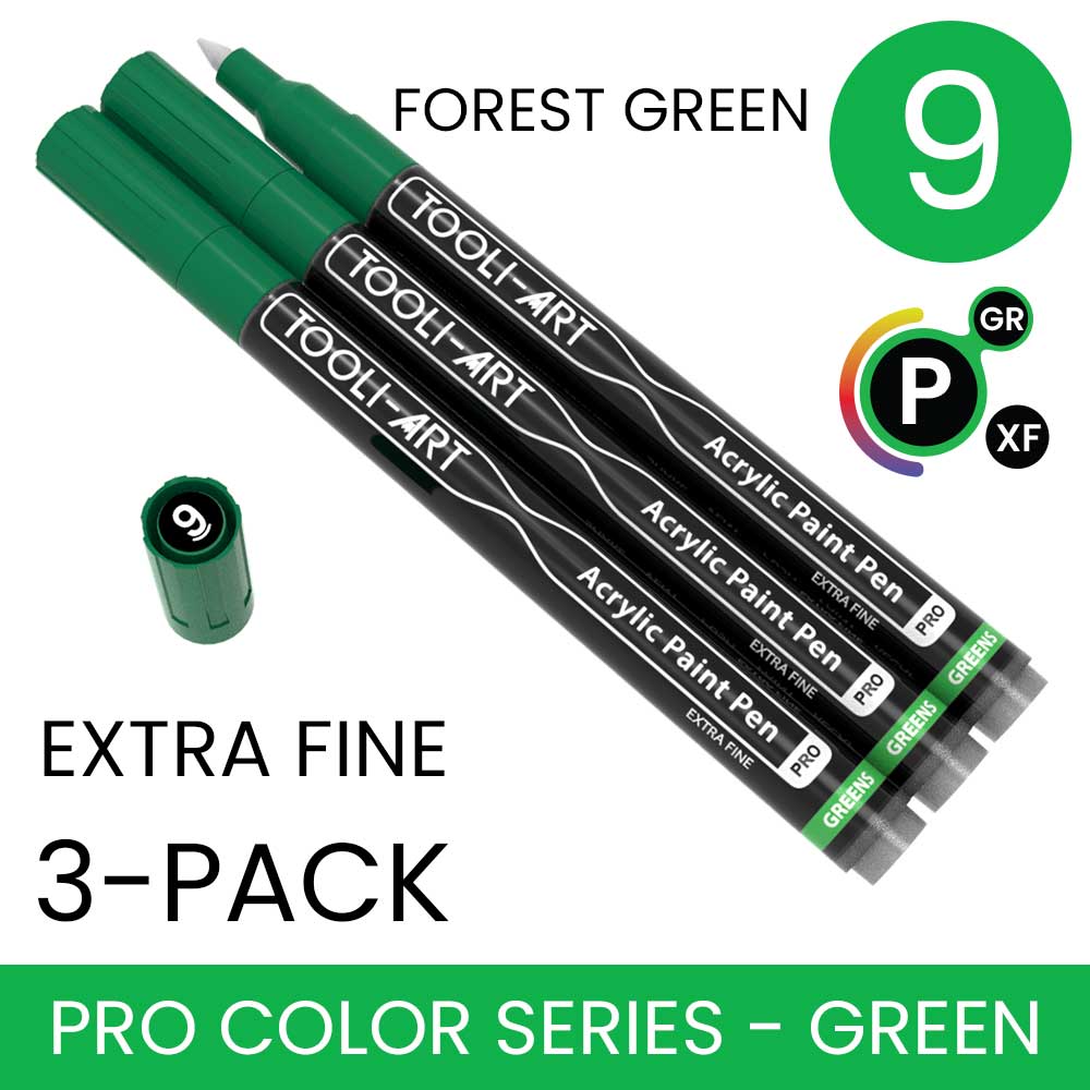 PRO COLOR SERIES - GREEN - EXTRA-FINE: 3-Pack, Your Choice of Any 1 Color