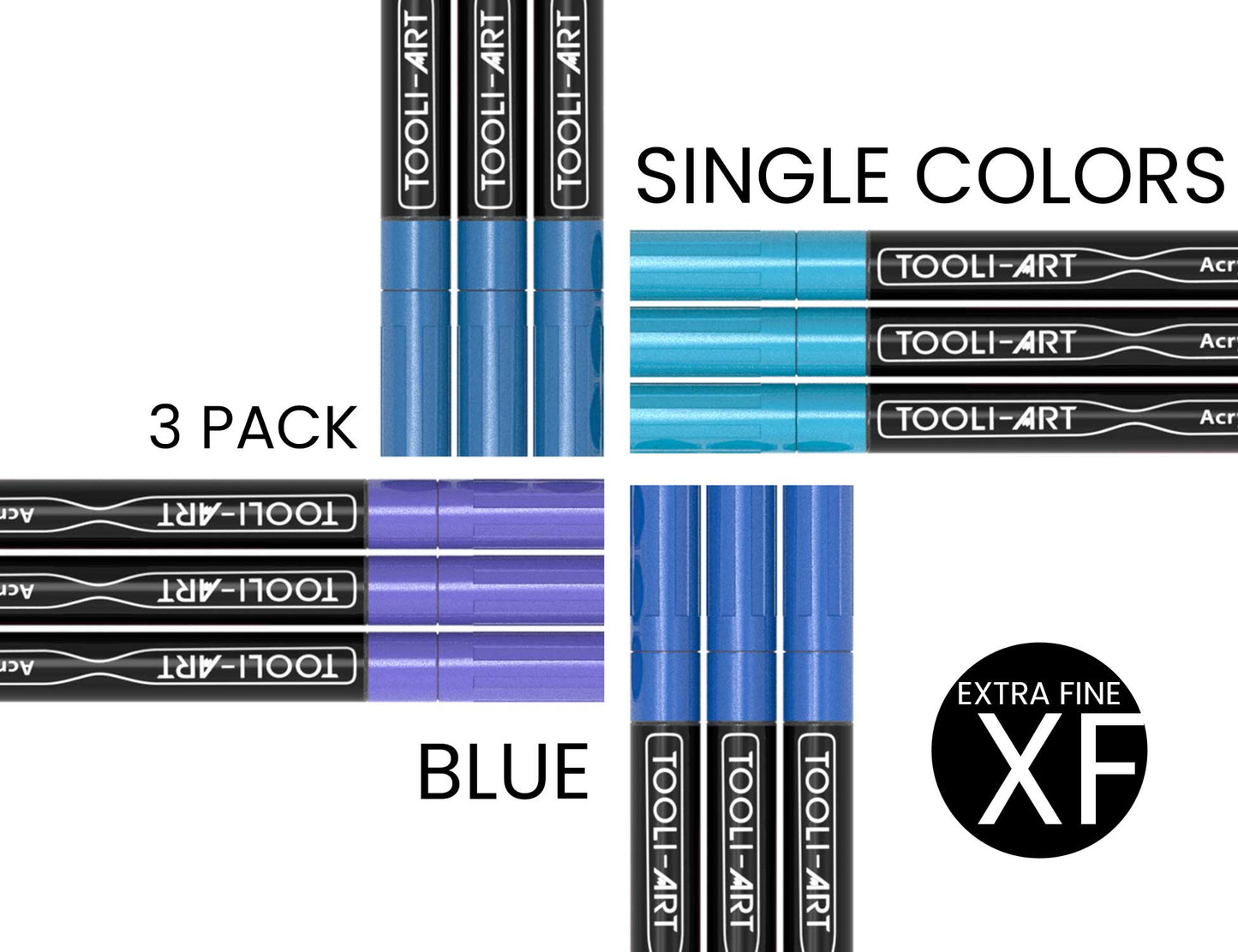 PRO COLOR SERIES - BLUE - EXTRA-FINE: 3-Pack, Your Choice of Any 1 Color