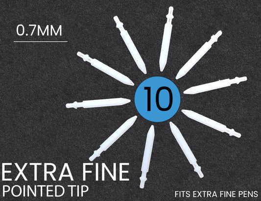 10 Replacement Nibs For Tooli-Art EXTRA-FINE Paint Pens - 0.7MM