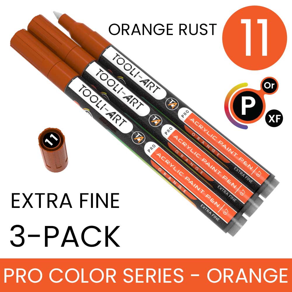 PRO COLOR SERIES - ORANGE - EXTRA-FINE: 3-Pack, Your Choice of Any 1 Color
