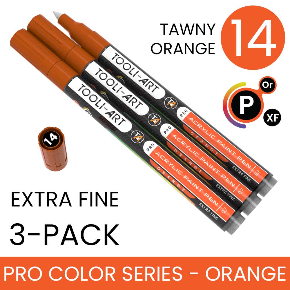 PRO COLOR SERIES - ORANGE - EXTRA-FINE: 3-Pack, Your Choice of Any 1 Color