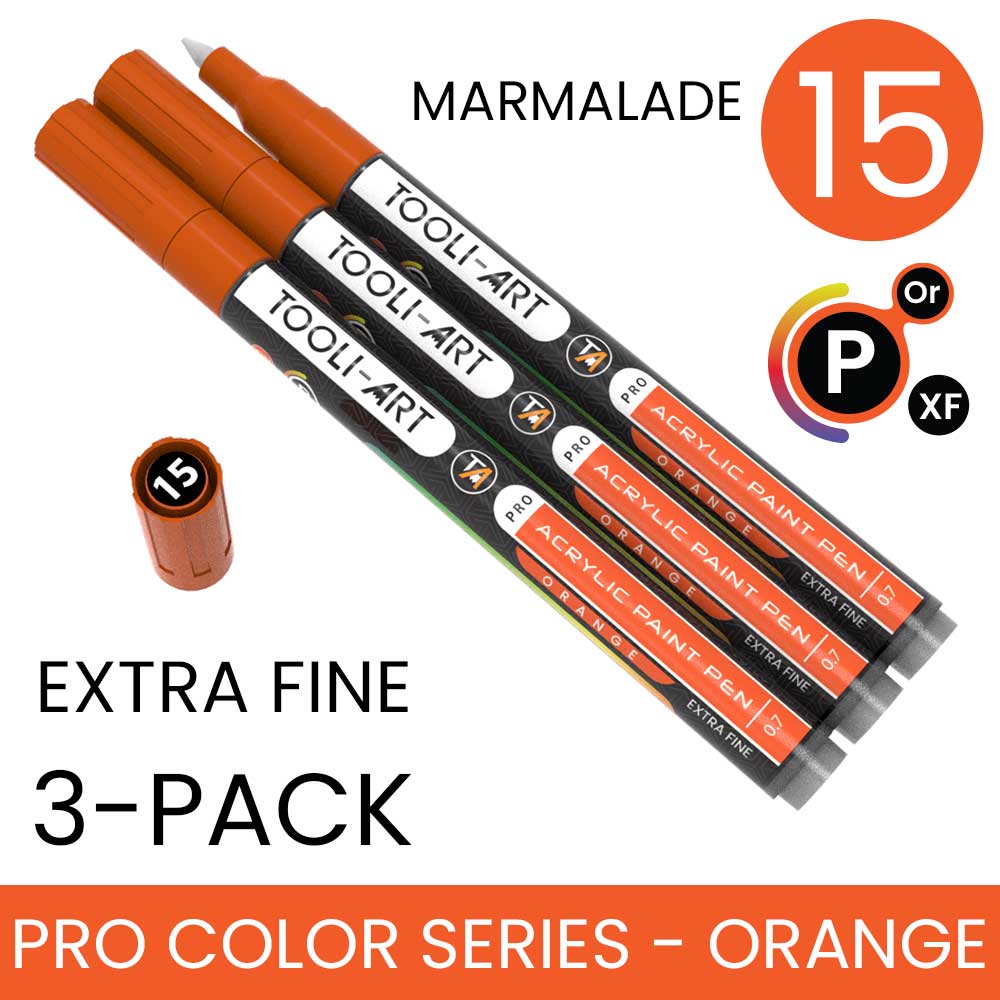 PRO COLOR SERIES - ORANGE - EXTRA-FINE: 3-Pack, Your Choice of Any 1 Color