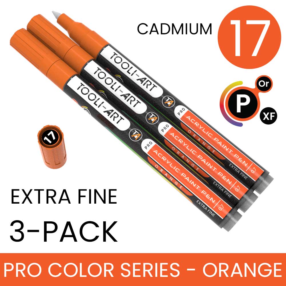 PRO COLOR SERIES - ORANGE - EXTRA-FINE: 3-Pack, Your Choice of Any 1 Color