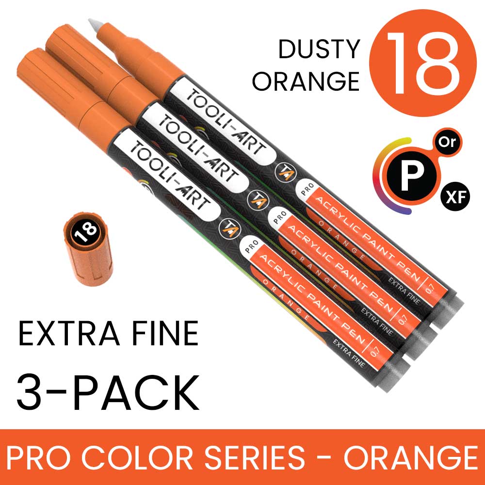PRO COLOR SERIES - ORANGE - EXTRA-FINE: 3-Pack, Your Choice of Any 1 Color