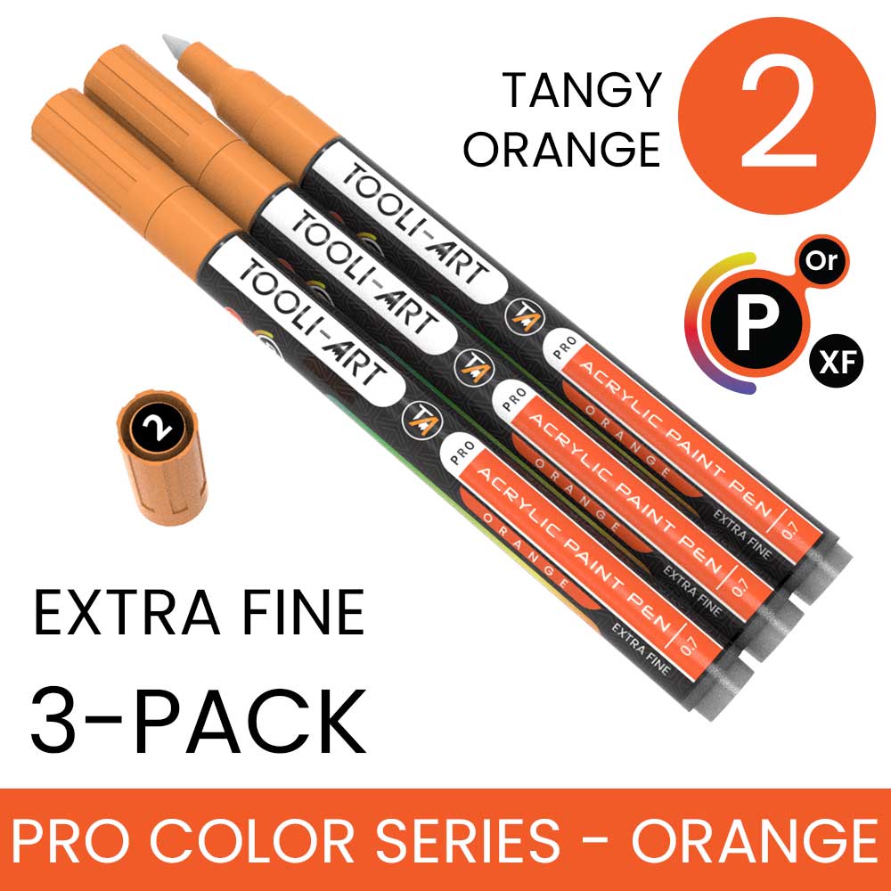 PRO COLOR SERIES - ORANGE - EXTRA-FINE: 3-Pack, Your Choice of Any 1 Color