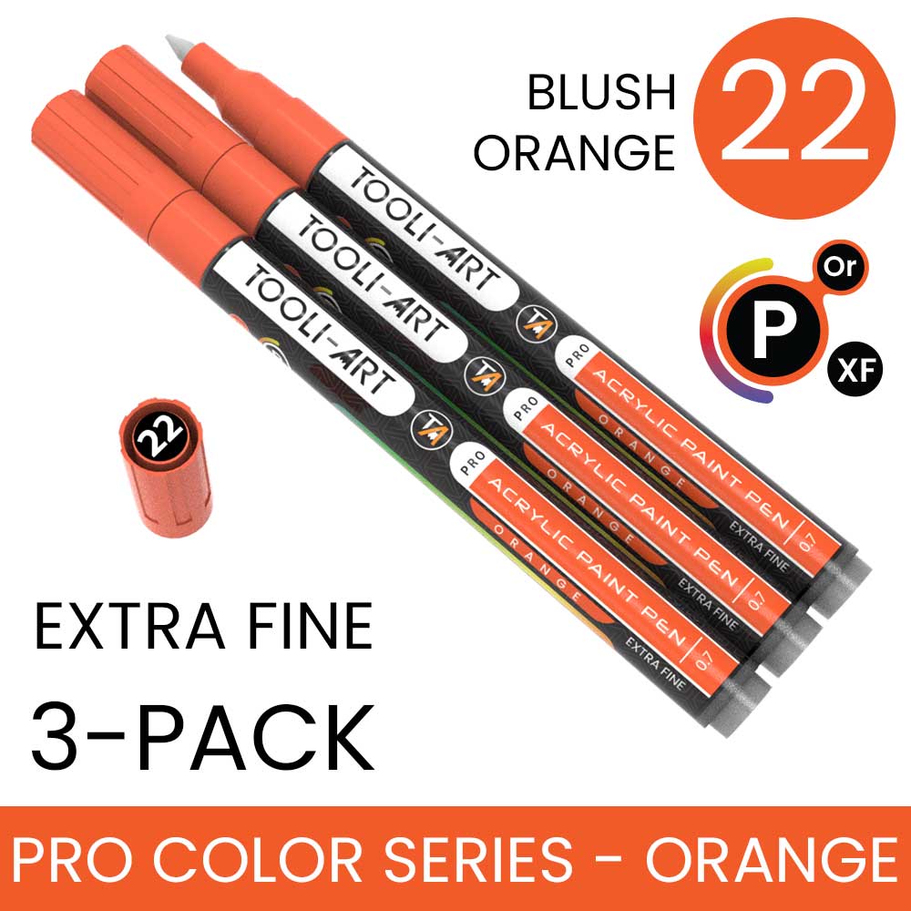 PRO COLOR SERIES - ORANGE - EXTRA-FINE: 3-Pack, Your Choice of Any 1 Color