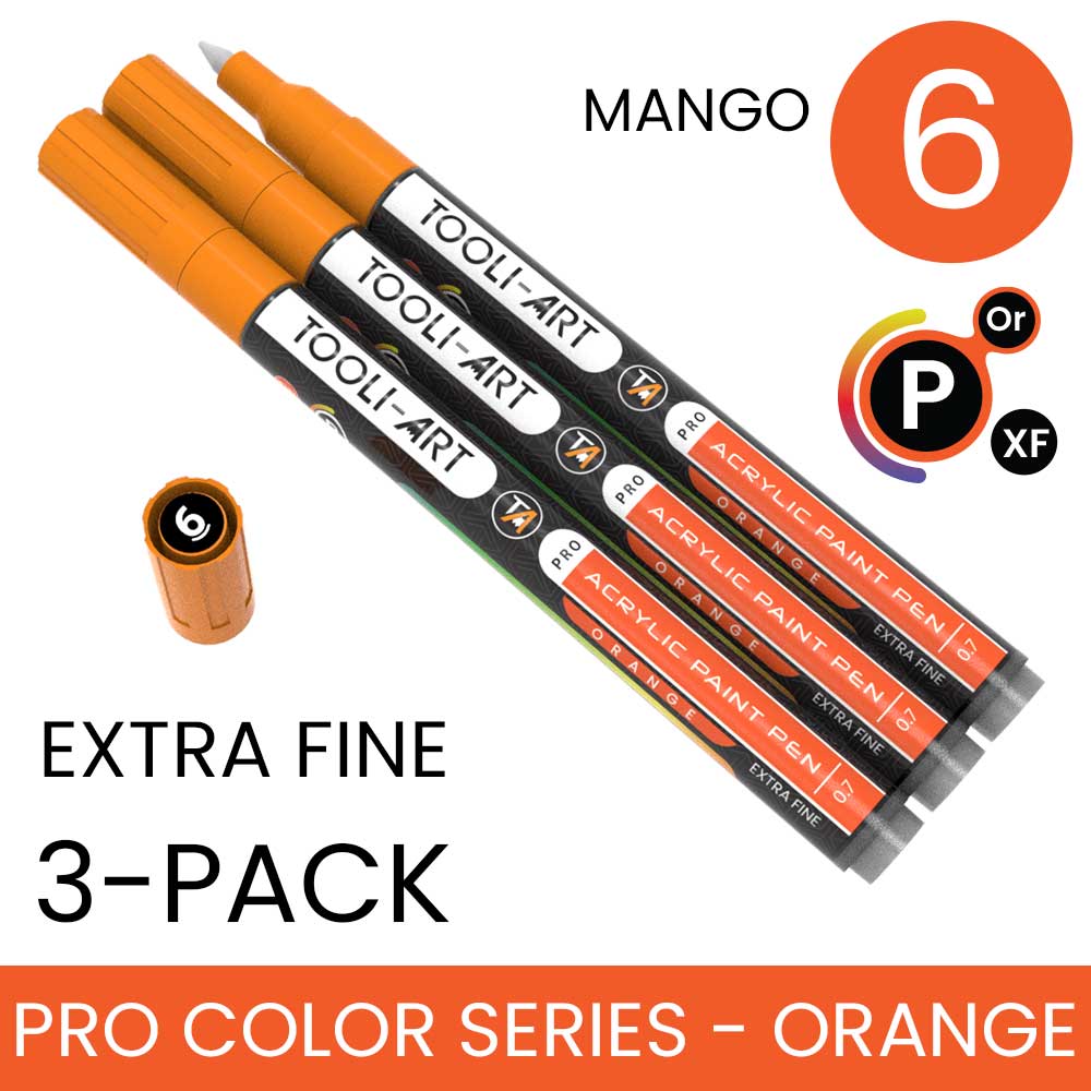 PRO COLOR SERIES - ORANGE - EXTRA-FINE: 3-Pack, Your Choice of Any 1 Color