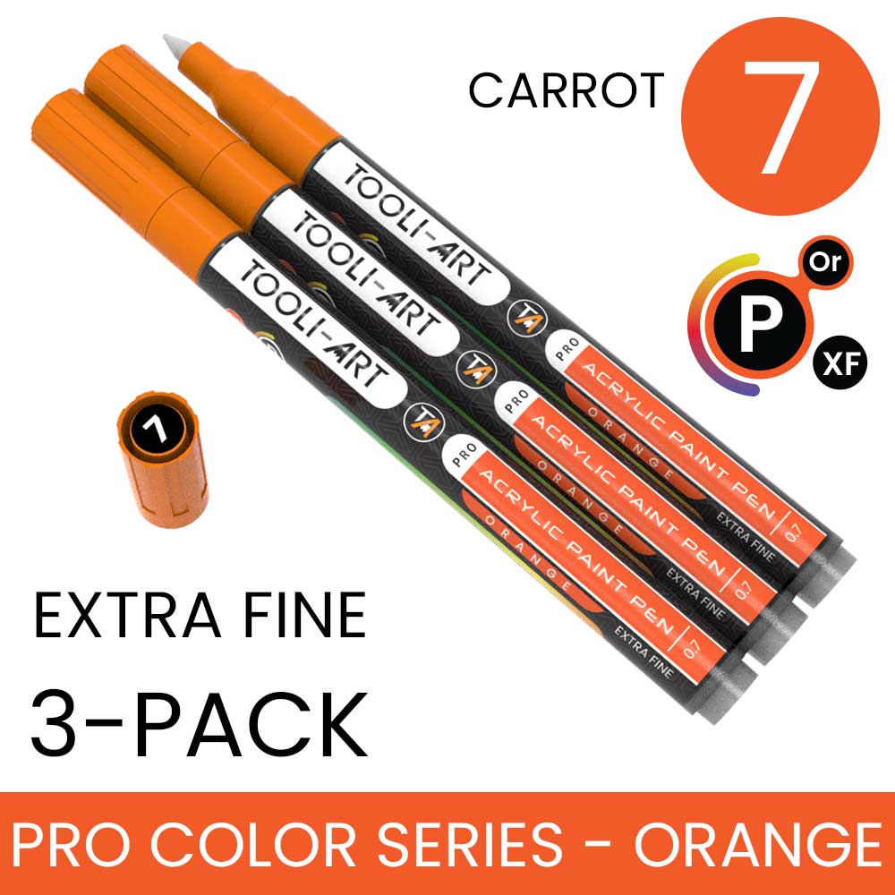 PRO COLOR SERIES - ORANGE - EXTRA-FINE: 3-Pack, Your Choice of Any 1 Color