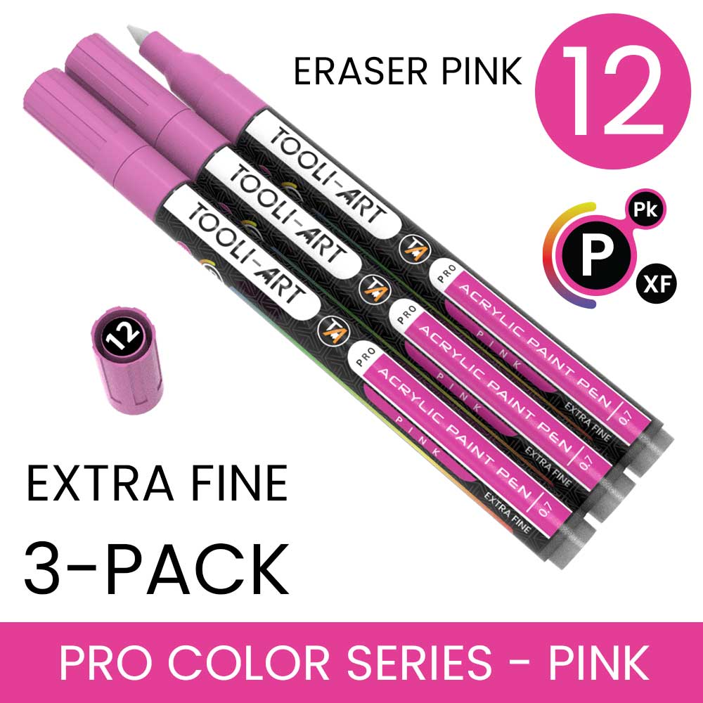 PRO COLOR SERIES - PINK - EXTRA-FINE: 3-Pack, Your Choice of Any 1 Color