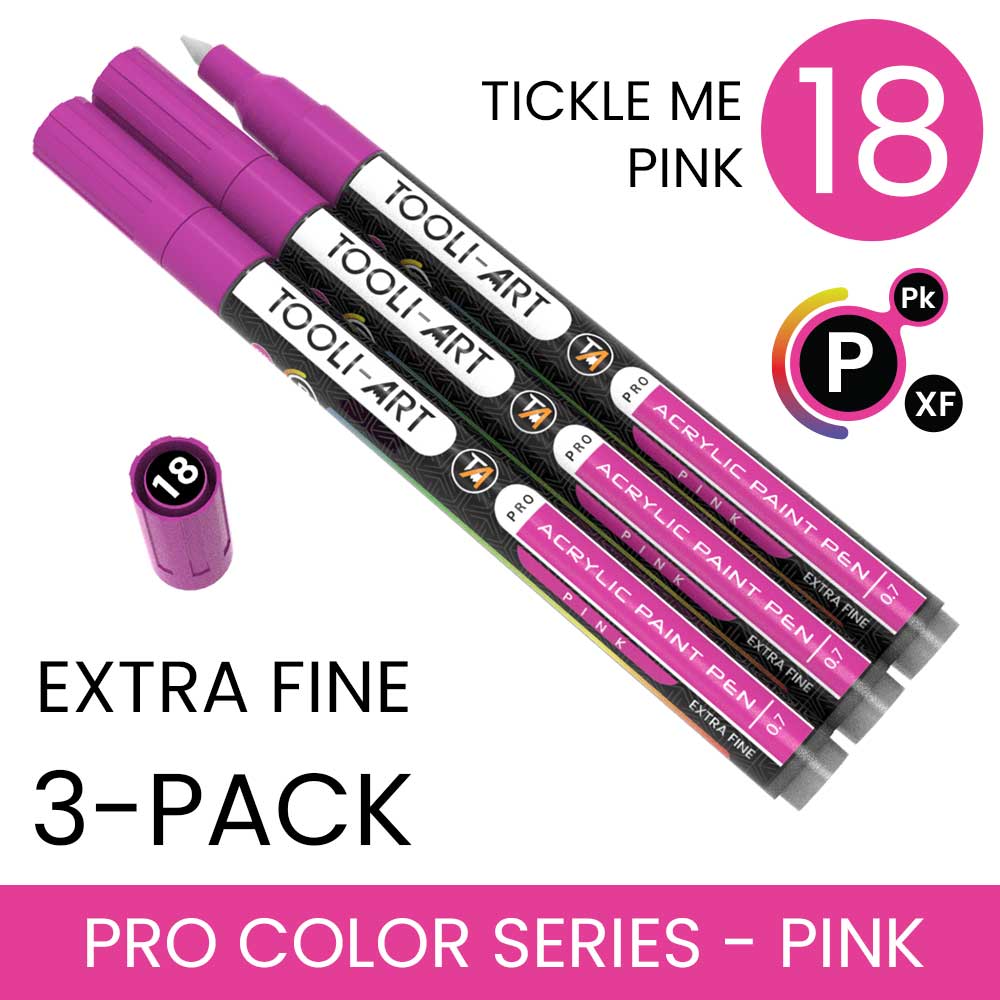 PRO COLOR SERIES - PINK - EXTRA-FINE: 3-Pack, Your Choice of Any 1 Color
