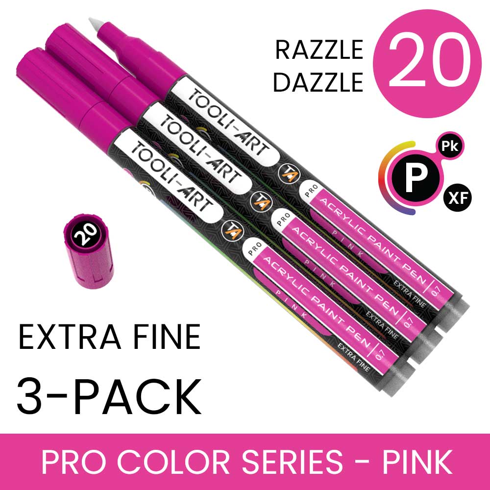 PRO COLOR SERIES - PINK - EXTRA-FINE: 3-Pack, Your Choice of Any 1 Color