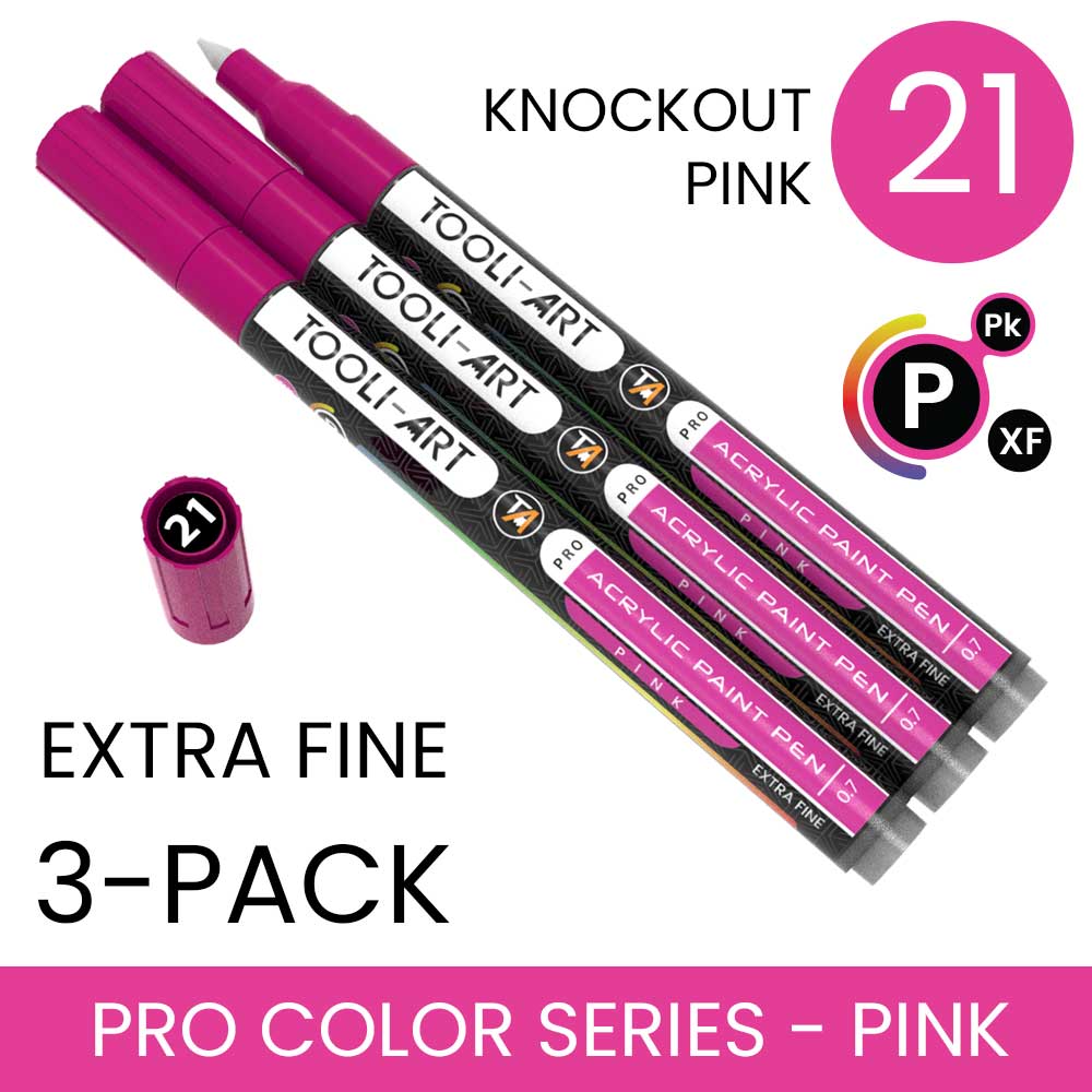 PRO COLOR SERIES - PINK - EXTRA-FINE: 3-Pack, Your Choice of Any 1 Color