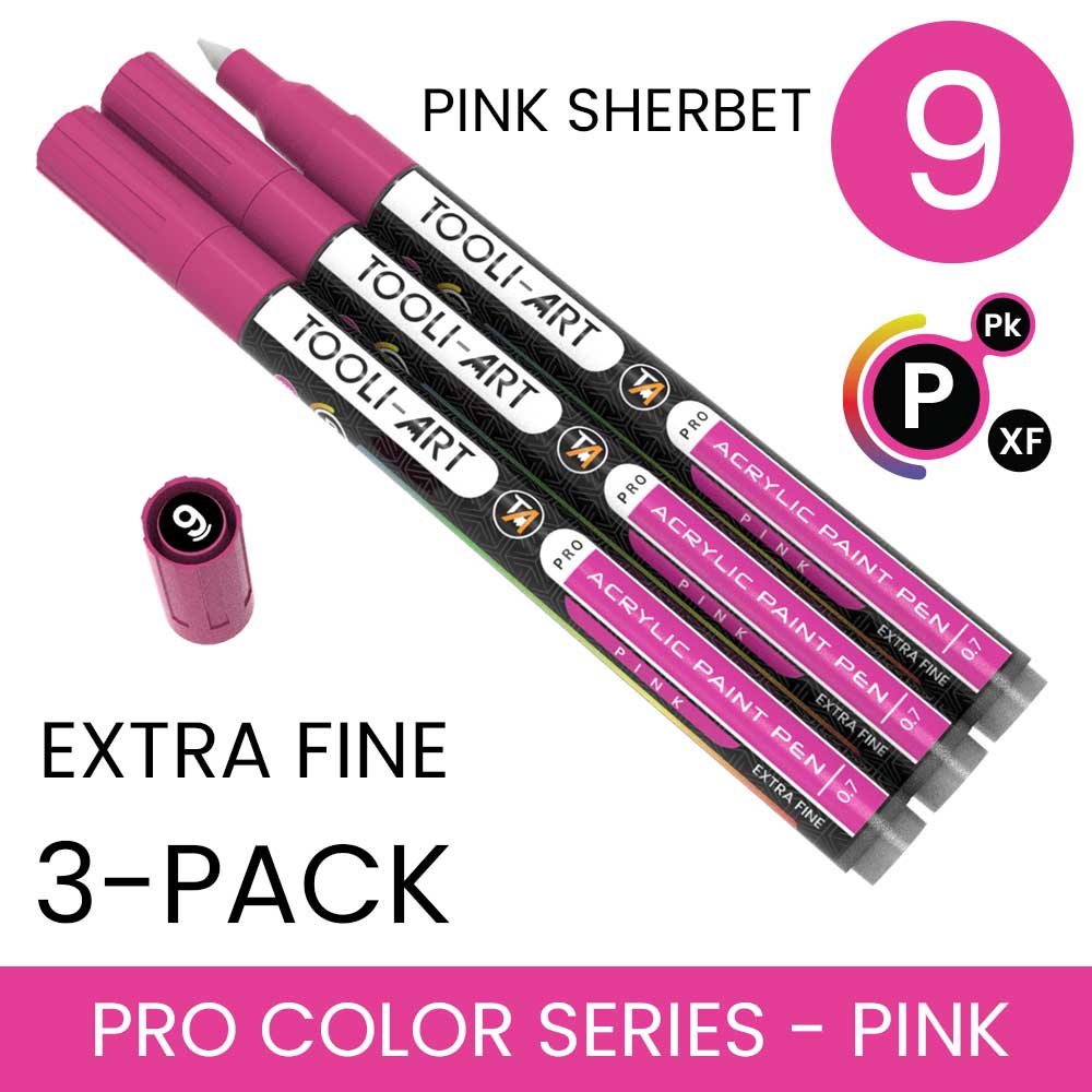 PRO COLOR SERIES - PINK - EXTRA-FINE: 3-Pack, Your Choice of Any 1 Color
