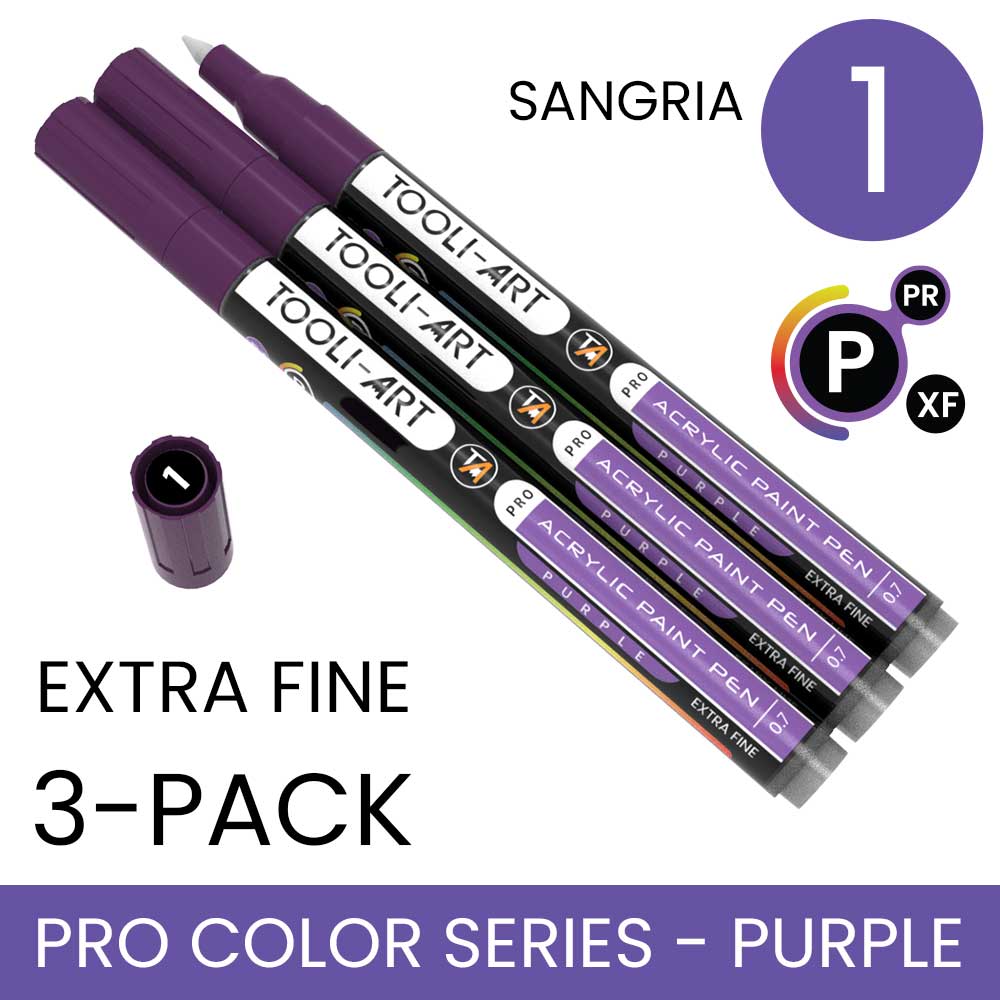 PRO COLOR SERIES - PURPLE - EXTRA-FINE: 3-Pack, Your Choice of Any 1 Color